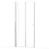 Maxaro Zircon Comfort Douchedeur | 100 cm Chroom Helder glas Vouwdeur