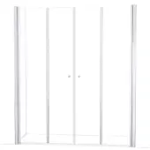 Maxaro Zircon Comfort Douchedeur | 195 cm Chroom Helder glas Vouwdeur