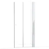 Maxaro Zircon Comfort Douchedeur | 100 cm Chroom Helder glas Vouwdeur