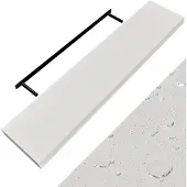 Casaria Wandplank Zwevend Mat Wit MDF 110x23x3,8cm