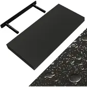 Casaria Wandplank Zwevend Mat Zwart MDF 50x23x3,8cm