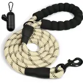 BOTC Hondenriem - Reflecterende - Met Poepzakjeshouder - 3 Meter - Beige