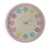 Versa Wandklok , helder plastic, 30 x 30 x 4,5 cm