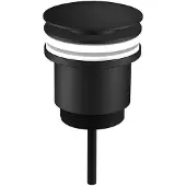 Regn Pop-up Wastafelafvoerplug - Mat Zwart - Messing - 8719689897925 - Wastafels, Afvoerpluggen