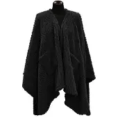 Unique living - Omslagplaid Clio 148x160cm - Black