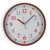 Versa Wandklok , helder plastic, 30 x 30 x 4,5 cm
