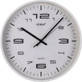 Versa Wandklok , wit, kunststof, 30 x 30 x 4 cm