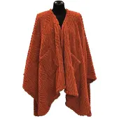 Unique living - Omslagplaid Clio 148x160cm - Orange Flame