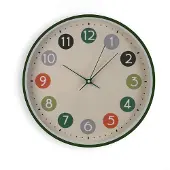 Versa Wandklok , helder plastic, 30 x 30 x 4,5 cm
