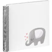 Walther design SA-133 Olifant Hearting - Spiraal album - Formaat 25x25 cm - Wit/Olifant