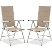 Garden Point Set aluminium tuinstoelen Verona 2 stuks beige