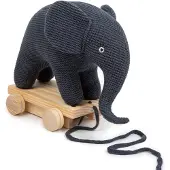 Smallstuff Trekspeelgoed - Olifant - Dark Denim - - OneSize - Trekspeelgoed