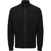 Only & Sons Gebreid vest 'ONSMALIK' zwart