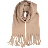 Clayre & Eef Wintersjaal Dames 40x190 cm Beige Textiel