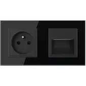 Livolo Wandverlichting | Wandcontactdoos | France | zwart | .nl