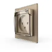 Livolo Wandcontactdoos | Goud | Zonder randaarde | IP44 | Bekijk hier