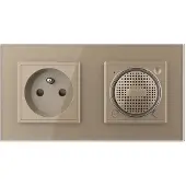 Livolo Bluetooth Speaker | Wandcontactdoos France | Goud | .nl