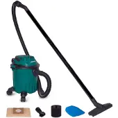Vonroc Nat- en droogzuiger 1000W met 12L tank en 5m stroomkabel