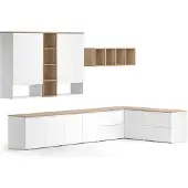 Vicco Woonwand Wido Wit/Sonoma 9 delen, Model 51728