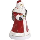 Villeroy & Boch Nostalgic Melody 9x16 Cm Rotating Santa - Kerstmannen & Kerstfiguren Porselein Red - 1486406302