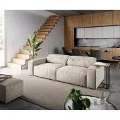 DELIFE Grote bank Sirpio 230x95 cm koorduroy beige met kruk