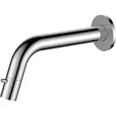 Regn Fonteinkraan Gebogen Inbouw - Inkortbaar - Chroom - Messing - Kranen, Fonteinkranen, Inbouw Fonteinkranen - 8720254161747