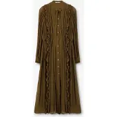 Sissy-Boy Donkergroene maxi jurk met ruffles | Maat: M