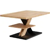Vicco Arivo Salontafel – 90 x 60 cm met plank Zwart