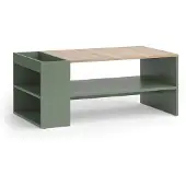 Vicco Wido Salontafel – 100 x 55 cm met planken Groen