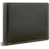 Bugatti Leren portemonnee Savona Wallet With Flap 8CC Green olijfgroen