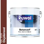 Ruwol Betonverf Oxyderood (RAL 3009) 2,5 liter