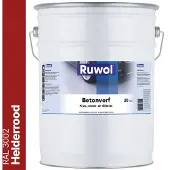 Ruwol Betonverf Helderrood (RAL 3002) 20 liter