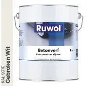 Ruwol Betonverf Gebroken Wit (RAL 9010) 5 liter