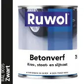 Ruwol Betonverf Zwart (RAL 9005) 750 ml