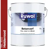 Ruwol Betonverf Helderrood (RAL 3002) 5 liter
