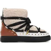 INUIKII Dames Laarzen Curly Rock - Cognac - Maat 39