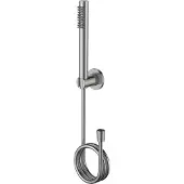 Regn Badset - Geborsteld Nikkel PVD - Messing - Kranen, Douchekranen, Handdouches - 8719689897833 - Kranen, Douchekranen, Handdouches