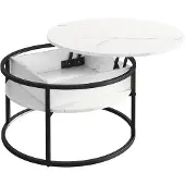 Vicco Marlo Salontafel – 77 x 77 cm Wit marmer