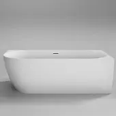 Sanisense Pluto half vrijstaand bad rechts 180x80 cm mat wit