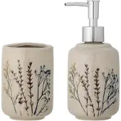 Bloomingville Bea Zeepautomaat Set, Natuur, Steengoed