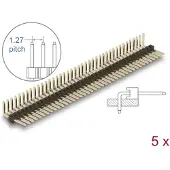 DeLOCK Pin header 40 pin, pitch 1.27 mm, 1-row, angled, 5 pieces