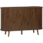 Sweeek Scandinavisch dressoir met 2 schuifdeuren 120cm Walnoot