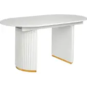 Beliani DULVERTON - Uitschuifbare eettafel - Wit - MDF
