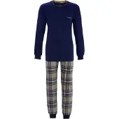Ringella Warme heren pyjama blauw | Maat 50