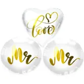 Folat Boeket Folieballonnen - Mr Mr Love - 3 stuks