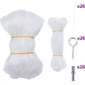 vidaXL Kattennet, transparant, 3x2 meter, nylon