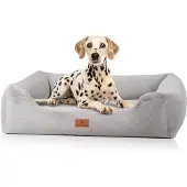 Knuffelwuff orthopedisch hondenbed met zacht konijnenbont-imitatie Schnuffelupagus XXL Grijs