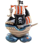 Folat Staande Folieballon - Piratenschip - 70 x 81 cm