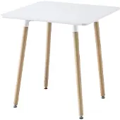 Sweeek - Vierkante eettafel mdf en beukenhout - hedvig