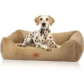 Knuffelwuff orthopedisch hondenbed met zacht konijnenbont-imitatie Schnuffelupagus XXL Bruin